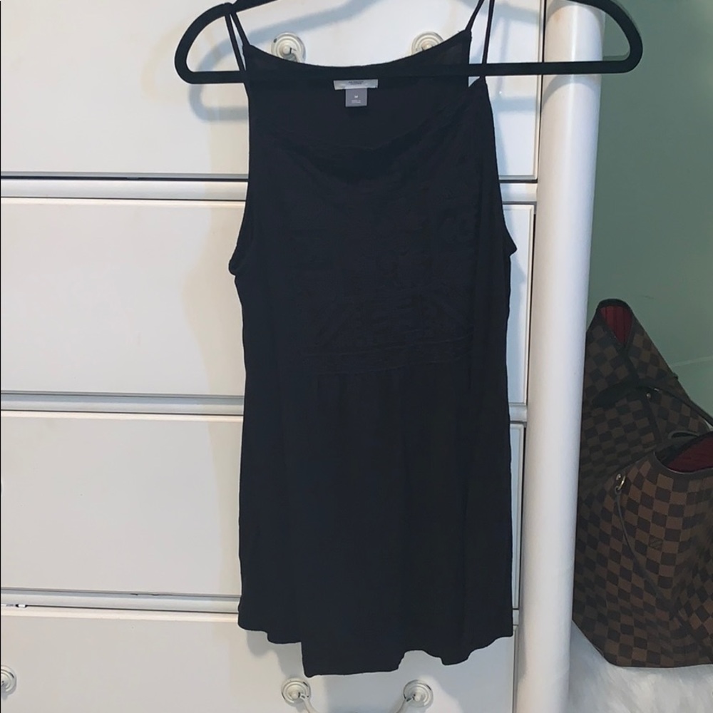 Black lace design tank